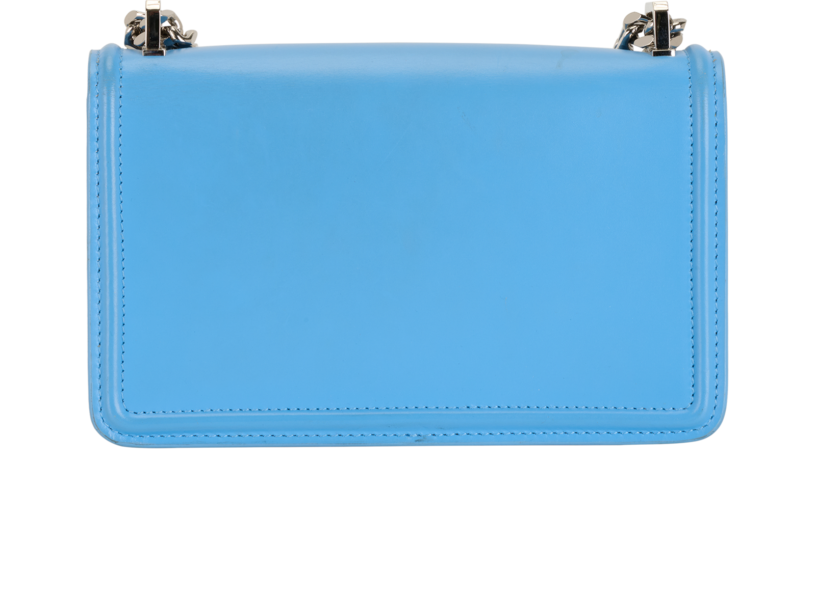 Mini TB Chain Shoulder Bag, &pound;395, Handbags, Blue, Leather, Back view